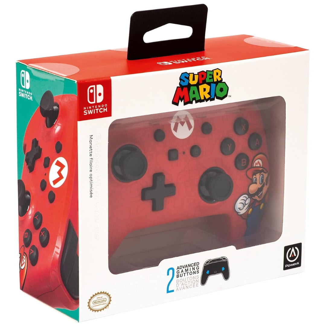Controller Joypad Cablato Analogico Super Mario per Nintendo Switch Cavo 3 Mt