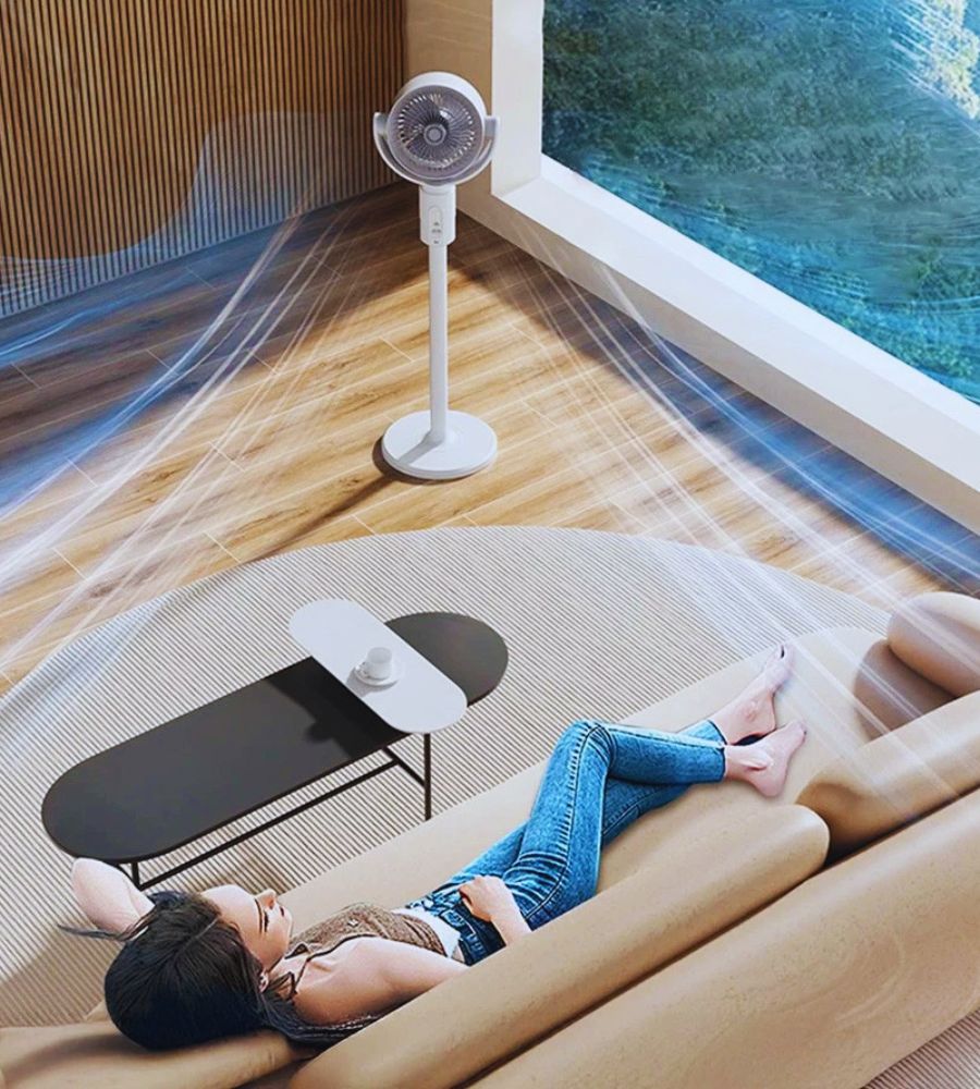 Ventilatore Piantana 3 in 1 Senza Fili Ricaricabile Regolabile con Telecomando