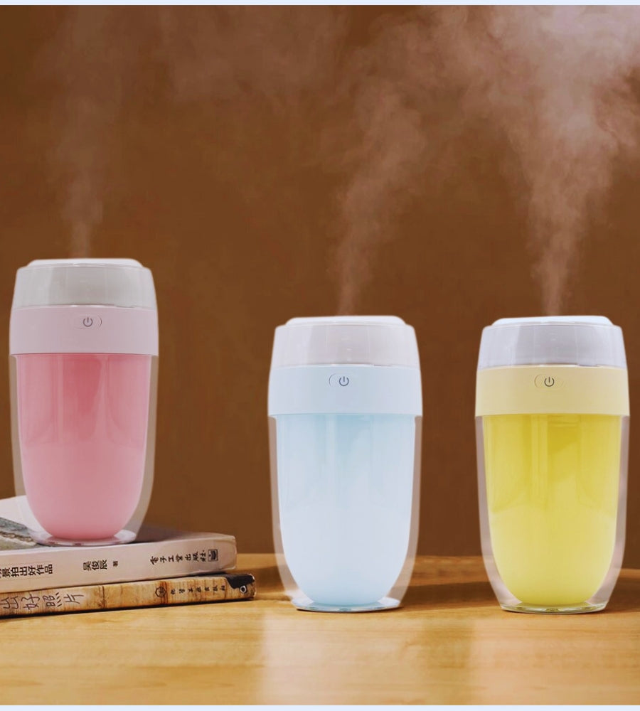 Umidificatore Aria per Auto Diffusore di Olio Essenziale LED 300 Ml Casa Ufficio