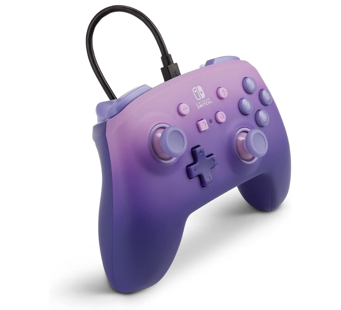 Controller Joypad Cablato Analogico Lilla per Nintendo Switch Cavo 3 Mt