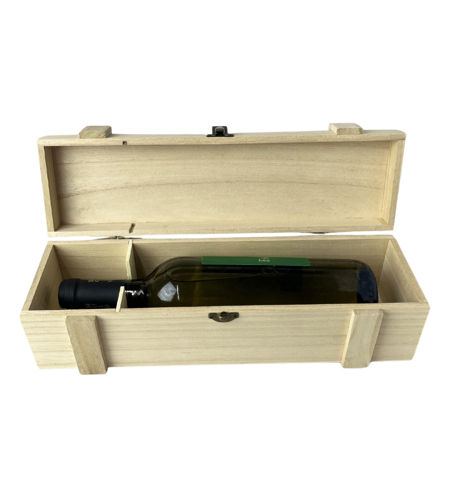 Cassetta Portabottiglie in Legno Rettangolare Scatola Bottiglie Vino Decoupage