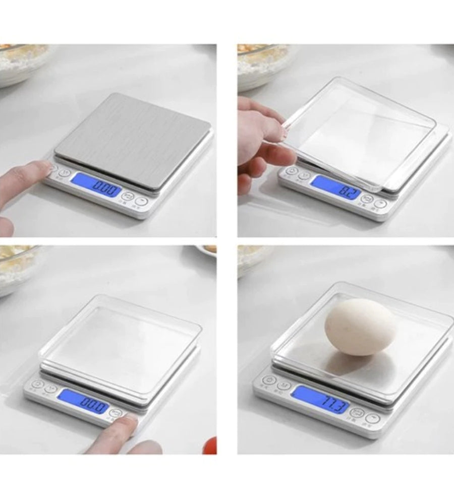 Bilancia Digitale di Precisione Bilancino Acciaio 0,1/ 3 kg Lcd Funzione Tara