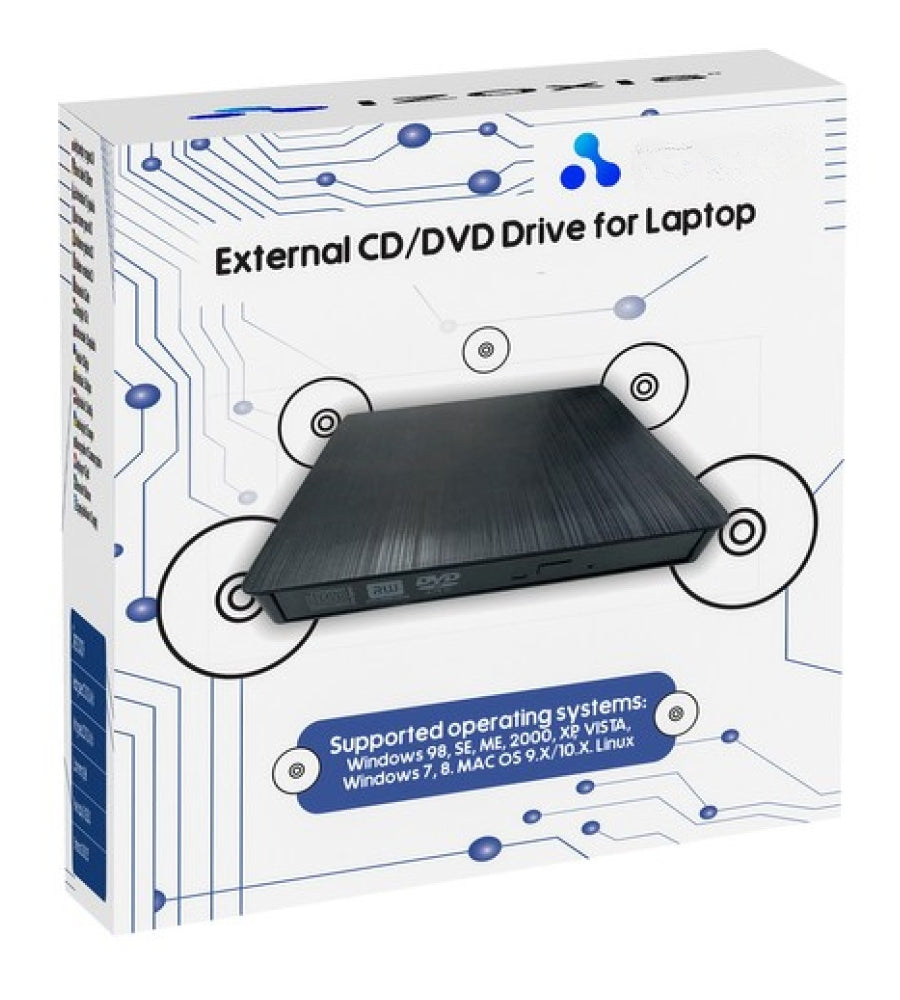 Masterizzatore Esterno Scrive Legge CD DVD /RW USB 3.0 PC Portatile Notebook