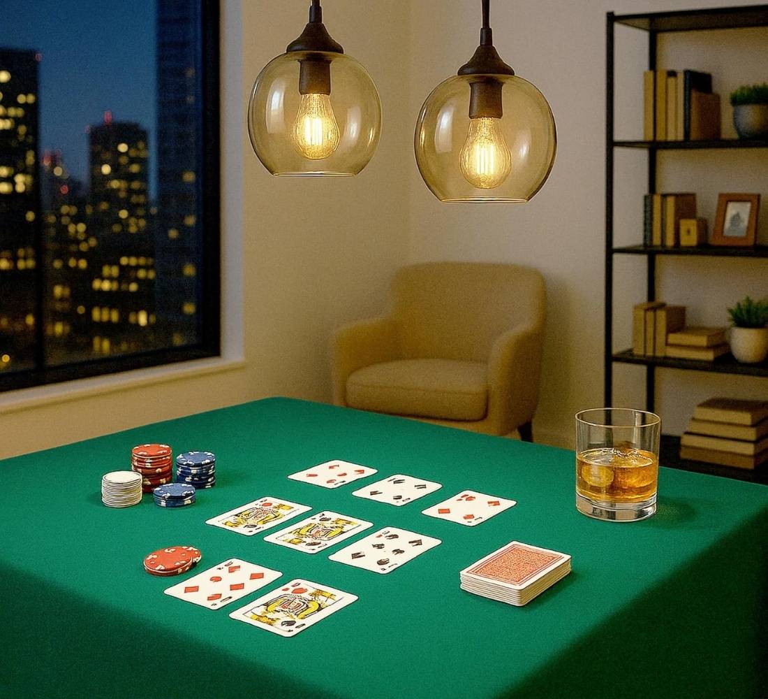 Copritavolo da Gioco Panno Verde con Elastico Tappeto Tavolo Poker 180 x 140 cm
