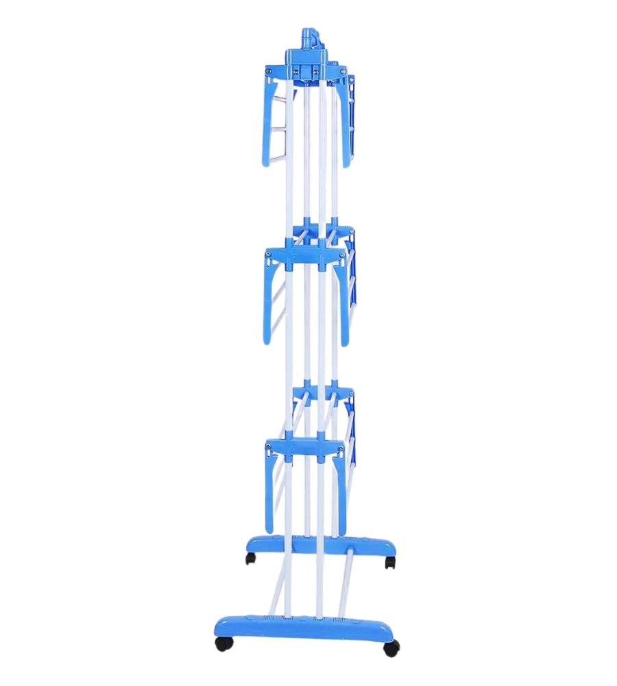 Stendino Stendibiancheria Verticale Torre 3 Ripiani Salvaspazio 172x47x62 cm