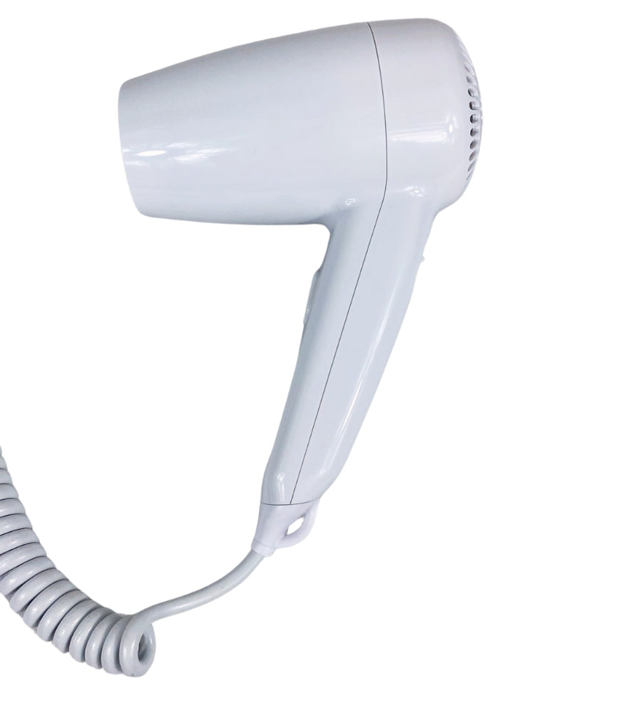 Asciugacapelli da Parete Phon da Muro 2 Prese Hotel Bagno Casa Bianco 1300W