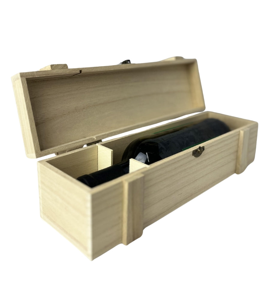 Cassetta Portabottiglie in Legno Rettangolare Scatola Bottiglie Vino Decoupage