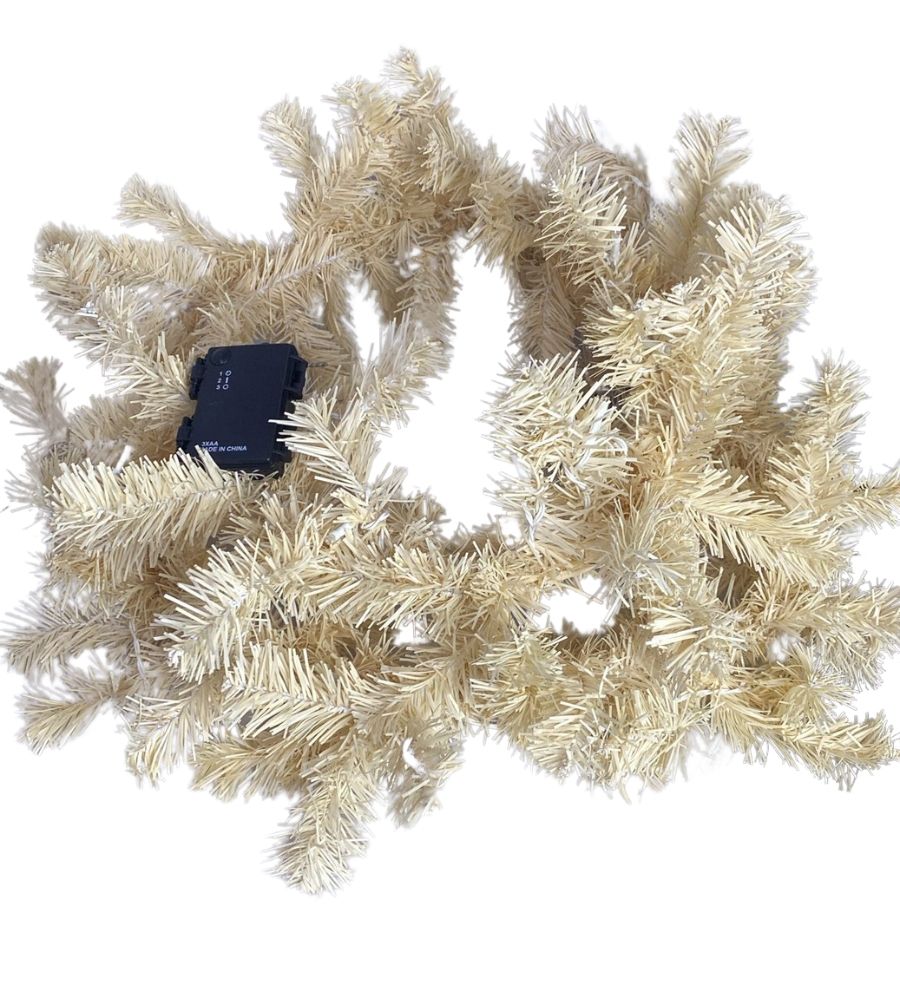 Ghirlanda Natalizia Luminosa 30 LED Effetto Vintage a Batteria 180 cm 120 Punte