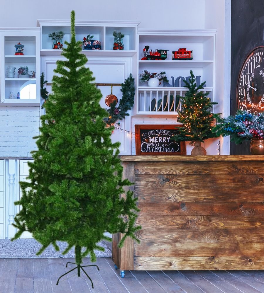 Albero di Natale Artificiale 180 cm Folto Verde Abete Realistico 550 Punte