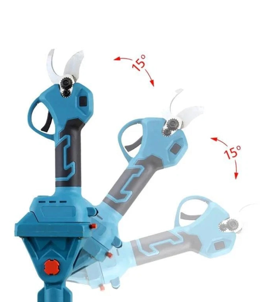 Kit Potatura Cesoia + Motosega 6" con Asta Telescopica a Snodo Doppia Batteria