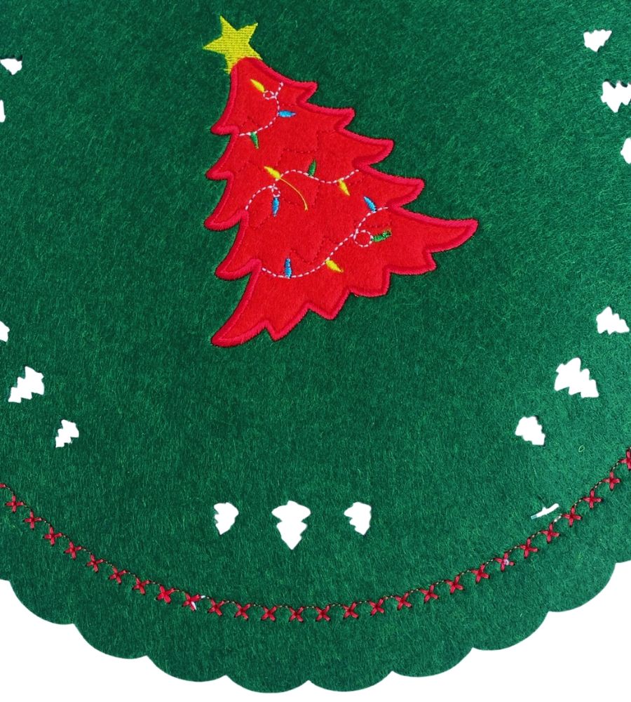 Pack 4 Sottopiatti Natalizi in Feltro Buone Feste Decorazioni Tavola 30 cm Addobbi Natale