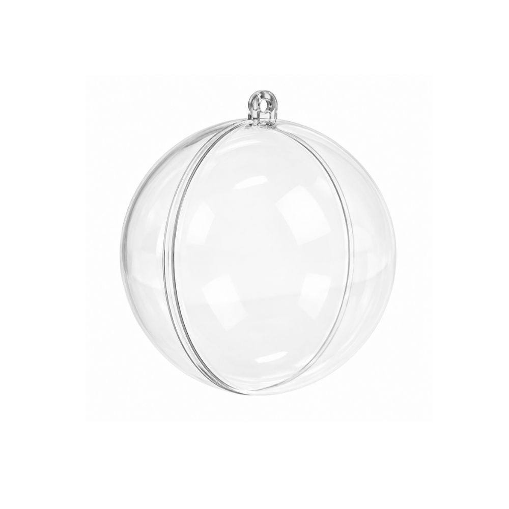 5 Palline Natale Trasparenti Apribili 10 cm Sfere da Riempire Fai da Te
