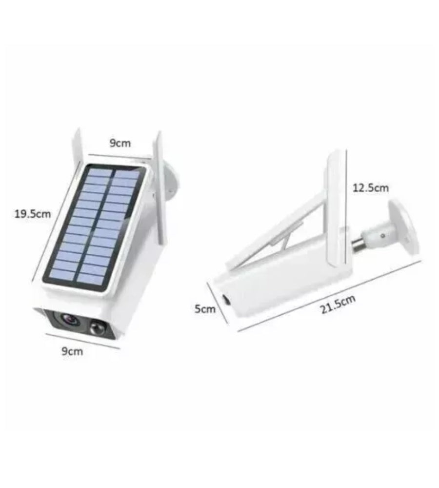Telecamera da Esterno WIFI con Pannello Solare IP CAM ICSEE Sensore PIR IR LED