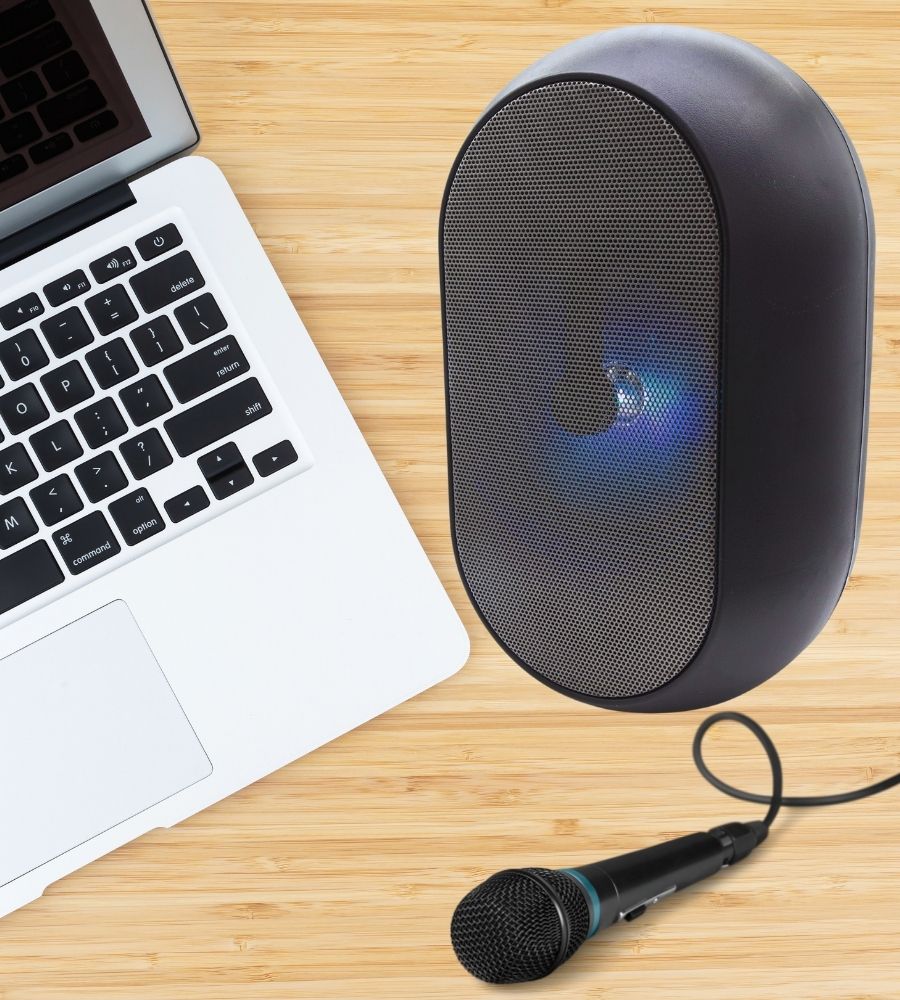 Speaker Cassa Bluetooth 5.0 Altoparlante Portatile TWS Microfono Luci LED