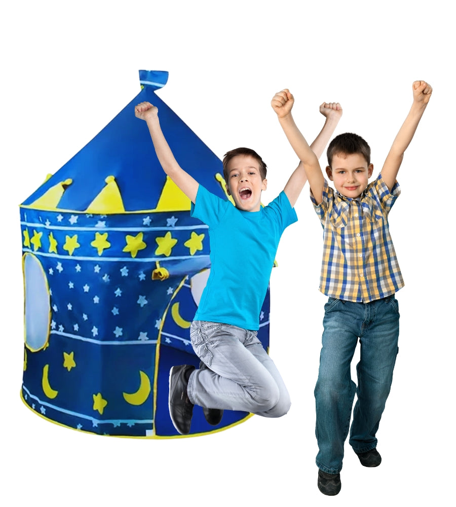Tenda da Gioco Bambino Palazzo Blu Castello Magia Casa Giardino 135 x 105 cm