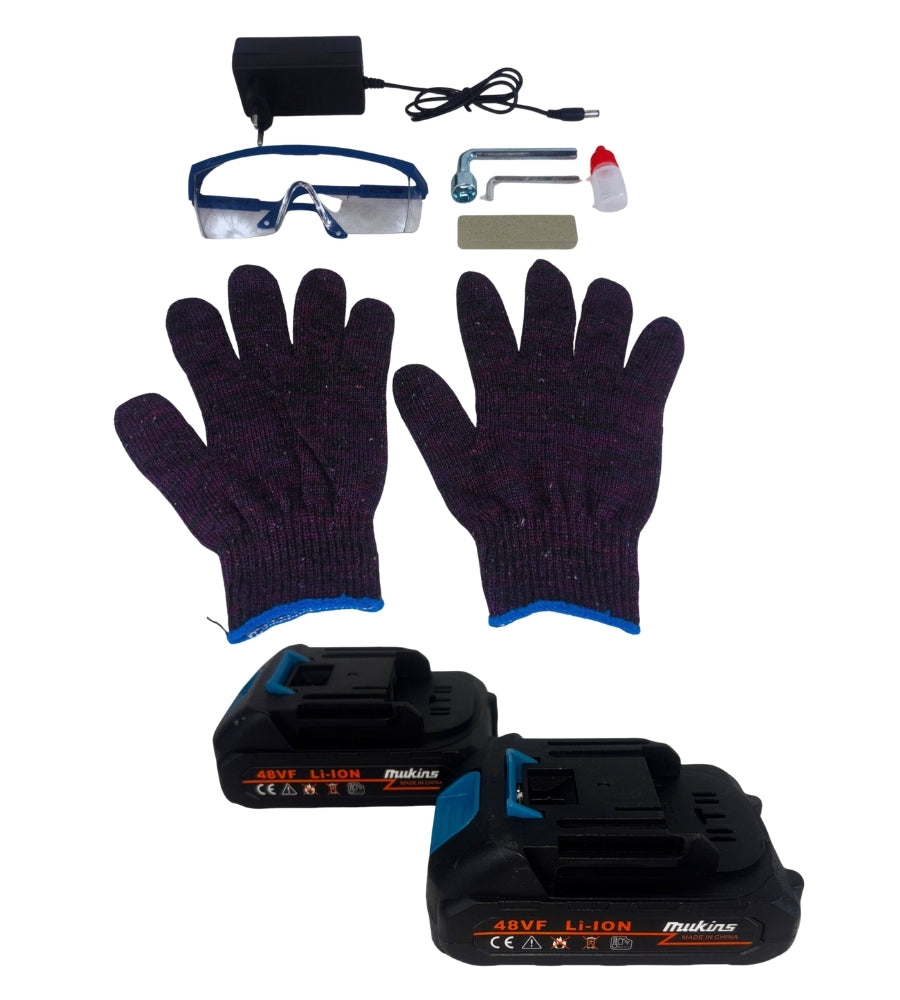 Forbice da Potatura + Motosega 6" Olio Doppia Batteria 48V Cesoia Elettrica
