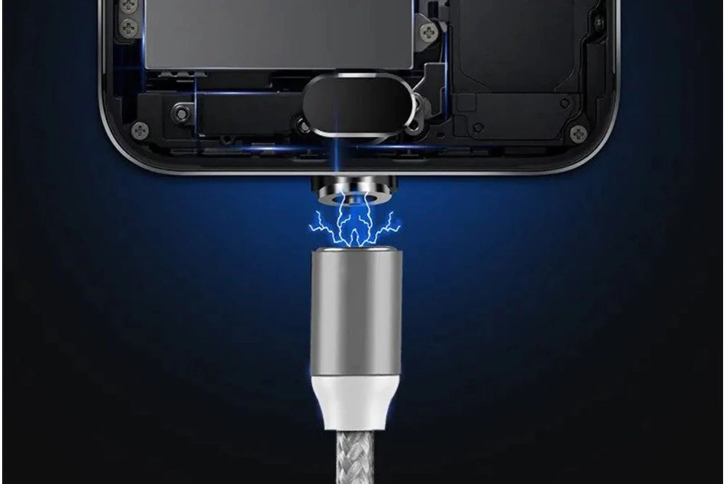 Cavo di Ricarica Smartphone Magnetico 3 in 1 Type C iPhone Micro USB Cavetto