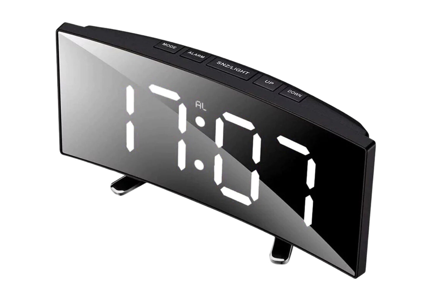 Orologio da Tavolo Digitale Sveglia a Specchio LCD con Termometro Datario USB