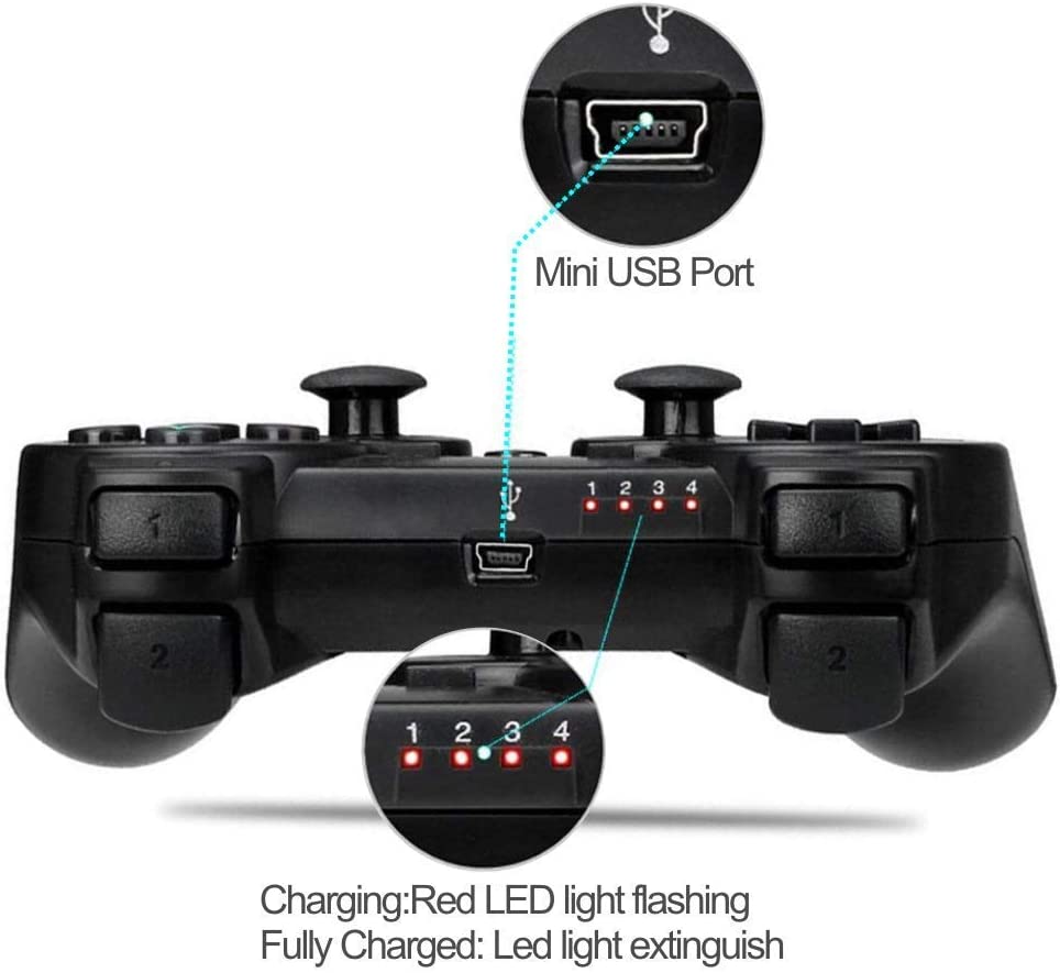 2 Controller wireless Compatibili Plays3 BT Game Joystick Analogico Gamepad P3