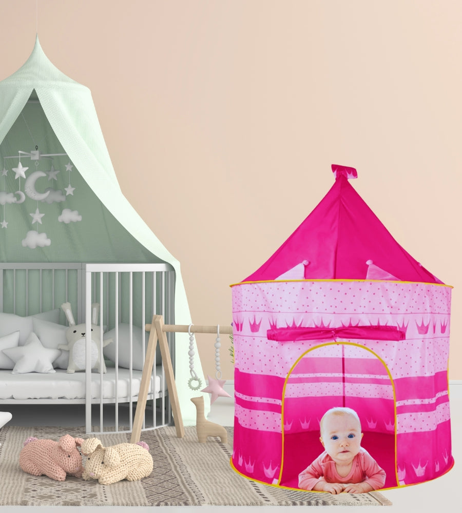Tenda da Gioco Bambina Palazzo Principesse Rosa Casa Giardino 135 x 105 cm