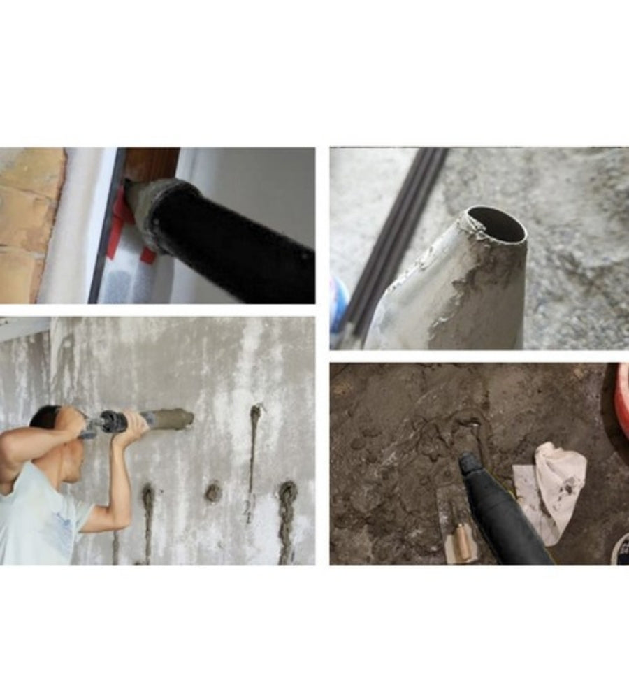 Pompa Pistola Manuale per Malta Stucco Stuccatura Calce Cemento Colla + 4 Ugelli