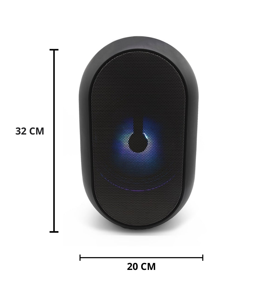 Speaker Cassa Bluetooth 5.0 Altoparlante Portatile TWS Microfono Luci LED