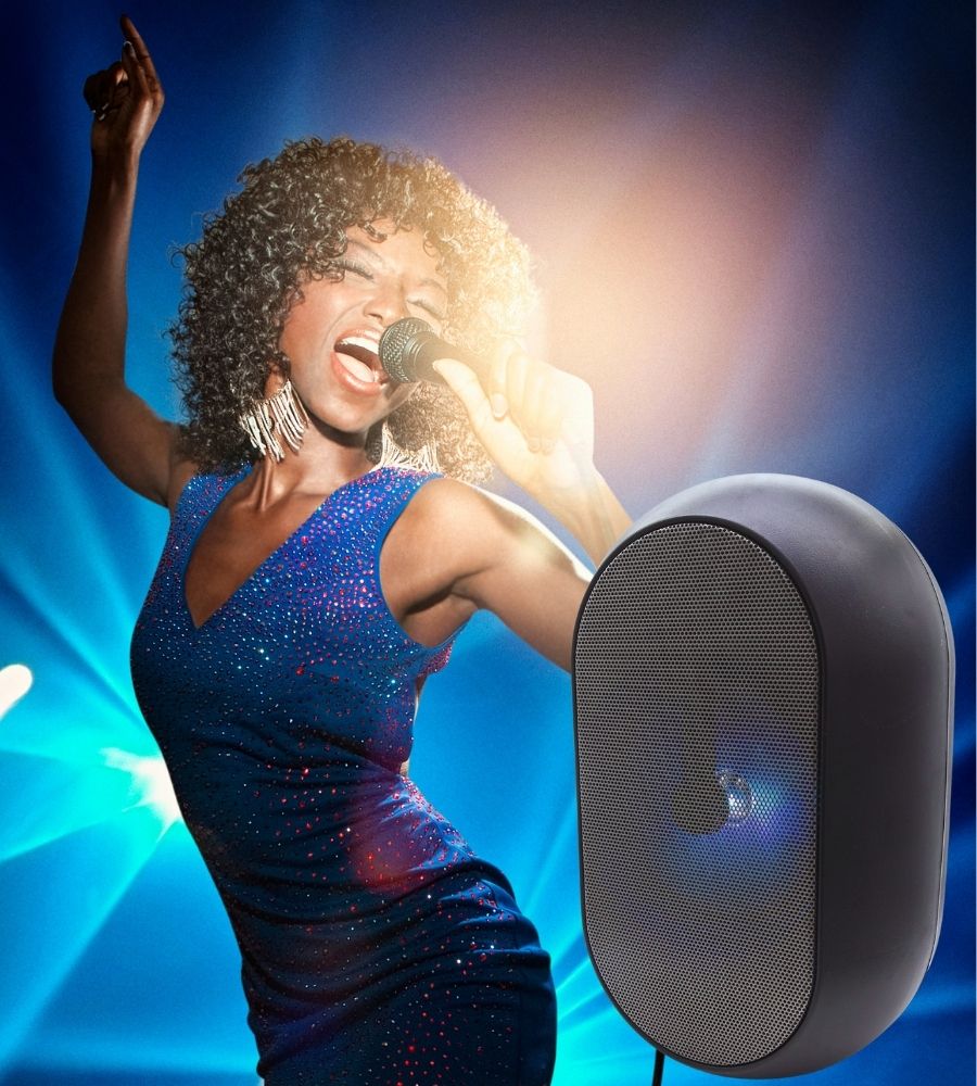 Speaker Cassa Bluetooth 5.0 Altoparlante Portatile TWS Microfono Luci LED