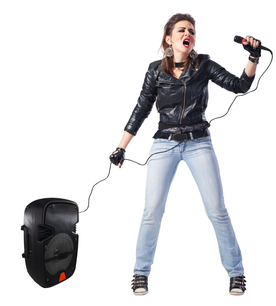 Speaker Cassa Bluetooth Altoparlante Portatile 200W Microfono Telecomando LED
