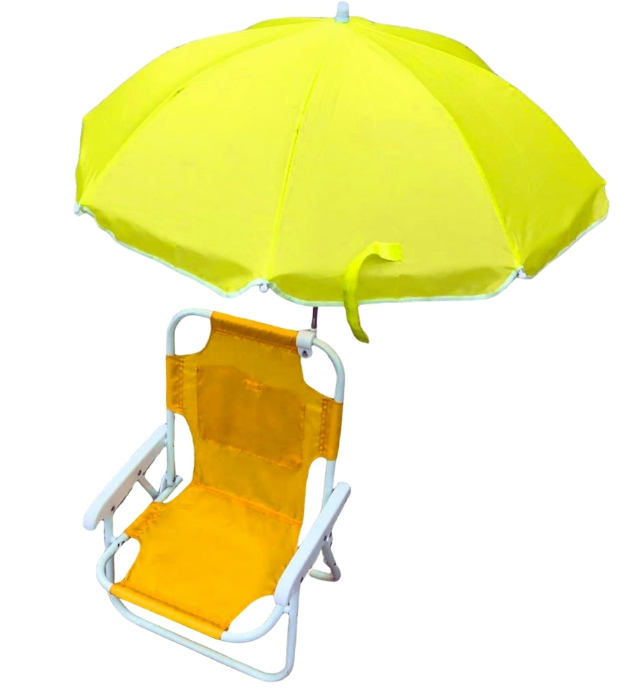 Sedia con Ombrello per Bambini Giardino Spiaggia Sediolina Bimbo Spiaggina