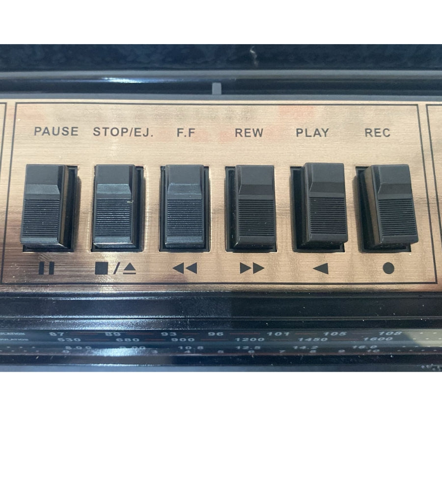 Stereo Portatile Bluetooth Boombox Radio Cassette REC Portatile o Cavo FM-AM
