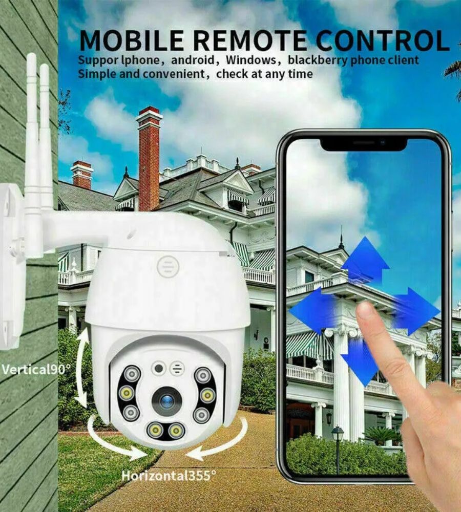 Telecamera IP Cam PTZ WiFi Esterna Motorizzata Sorveglianza Smart App ICSEE