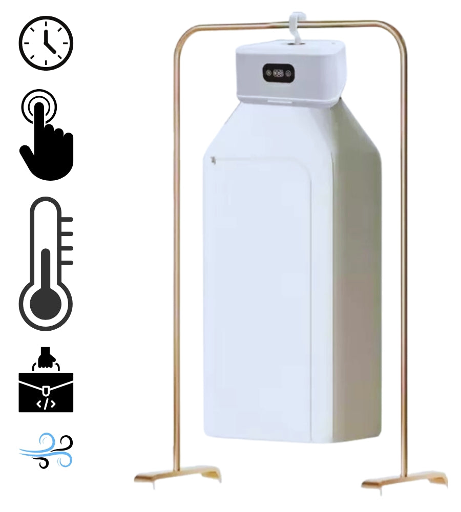 Asciugabiancheria Box Asciugatrice Elettrica Portatile Pieghevole con Timer 600W