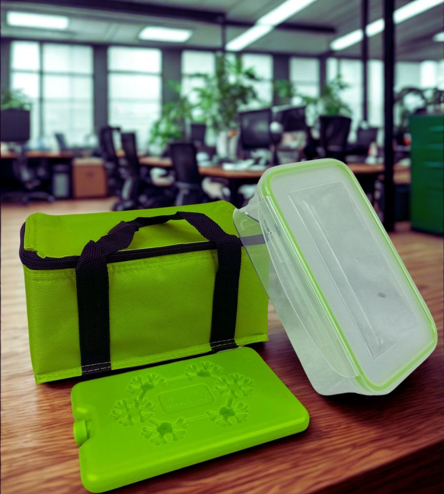 Borsa Termica con Contenitore Ermetico 1Lt e Freezerino Borsa Frigo Porta Pranzo