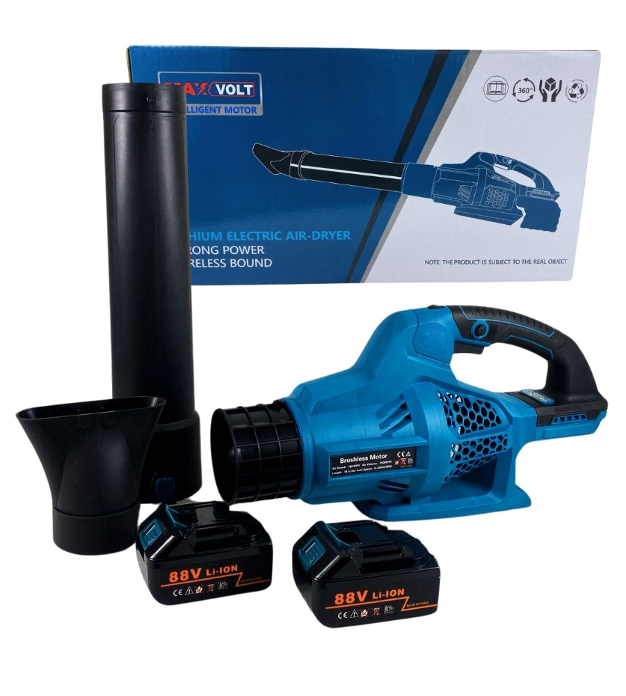 Soffiatore a Batteria Potente 6 Velocita' 2 Batterie Foglie Giardino Campeggio