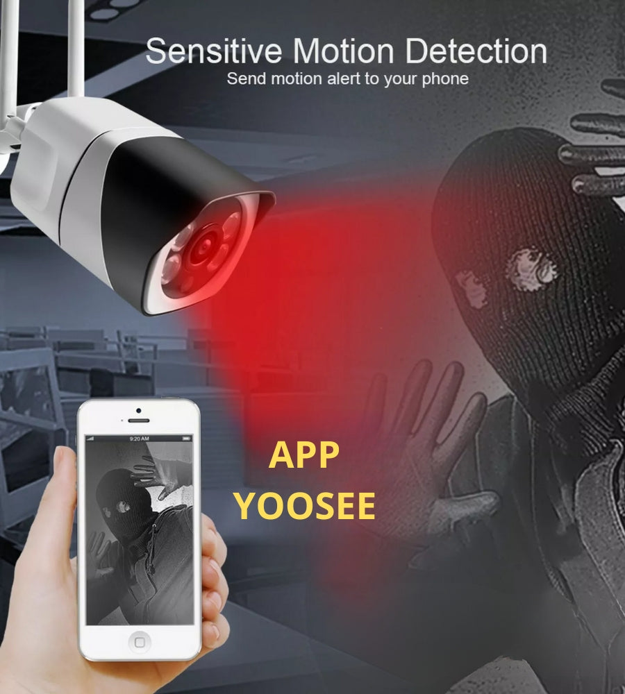 Telecamera IP Cam P2P WiFi SD Esterna Notturna Sorveglianza Smart App YOOSEE