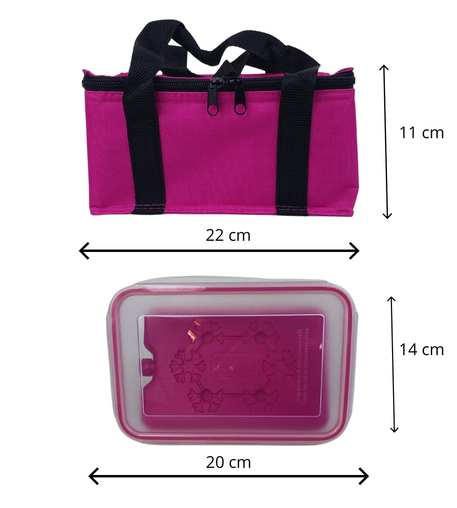 Borsa Termica con Contenitore Ermetico 1Lt e Freezerino Borsa Frigo Porta Pranzo