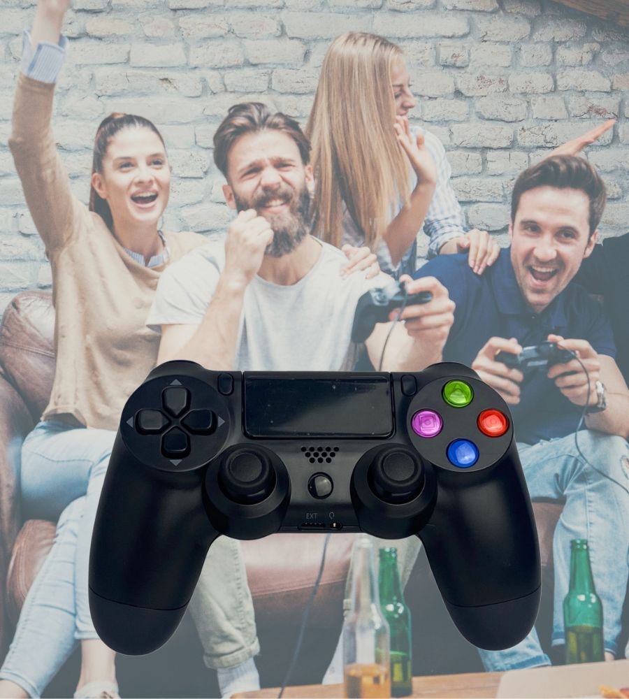 Controller Wireless Compatibile Plays 4 Gamepad Dual S. Vibrazione Joypad