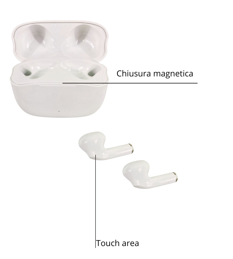 Auricolari Bluetooth 5.3 Cuffie Wireless In-Ear Custodia Ricarica Smartphone