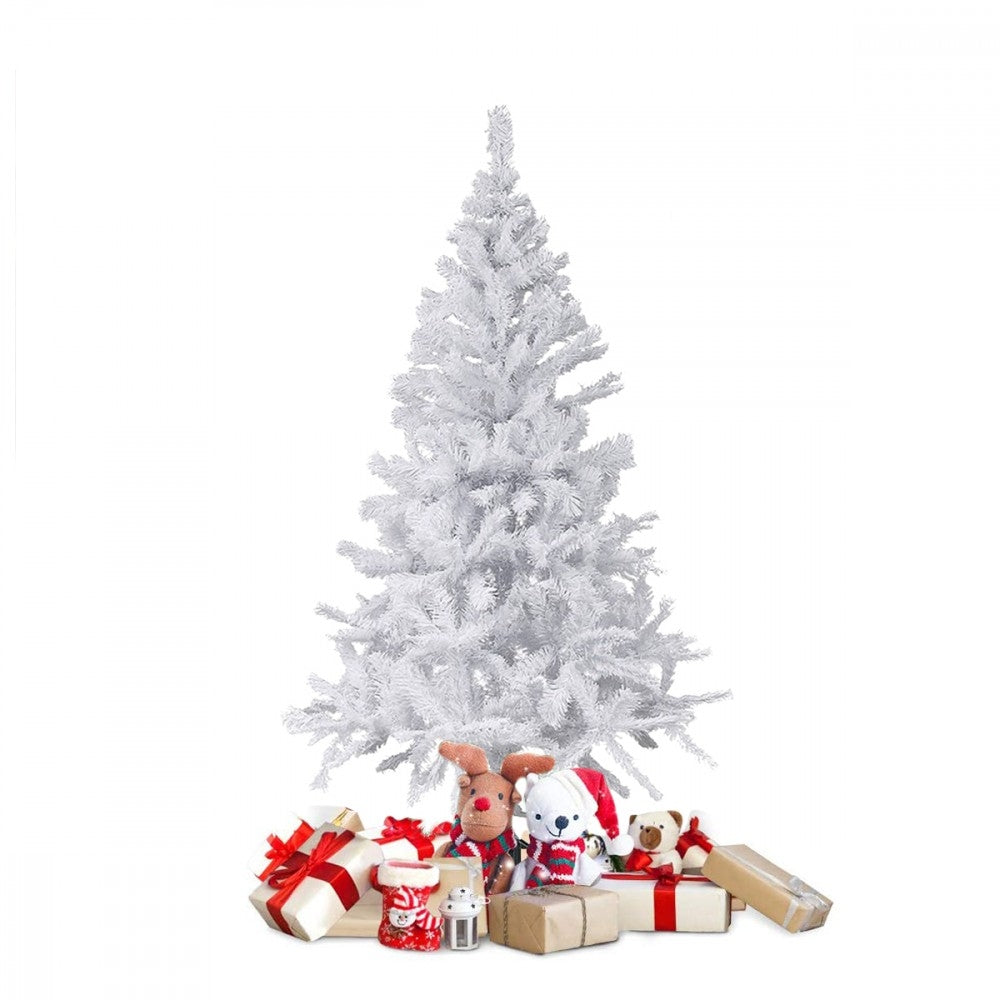 Albero di Natale Artificiale Bianco Folto 120 Punte 120 cm Abete Natalizio