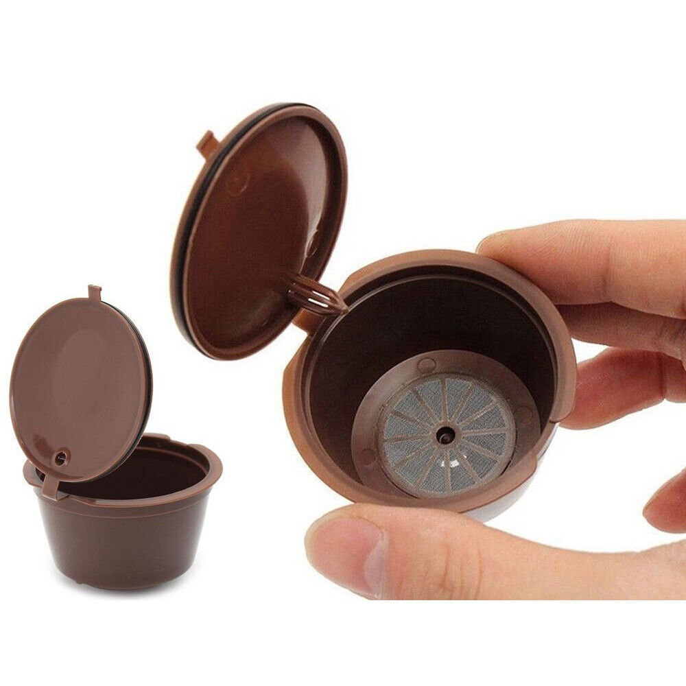 Set 5 Capsule Caffe' Riutilizzabili DOLCE GUSTO con Spazzola e Dosatore
