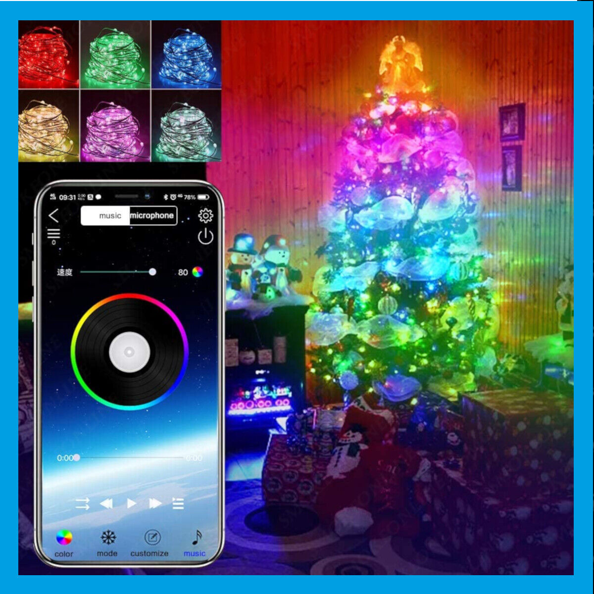 Striscia Led RGB Bluetooth Luci Smart Albero di Natale APP Telecomando –  Fair Shoponline