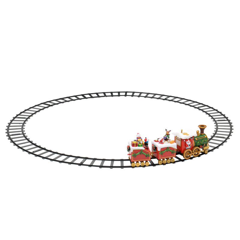 Trenino Natalizio per Albero di Natale Pista ø 135cm Locomotiva 46x14 Luci Suoni