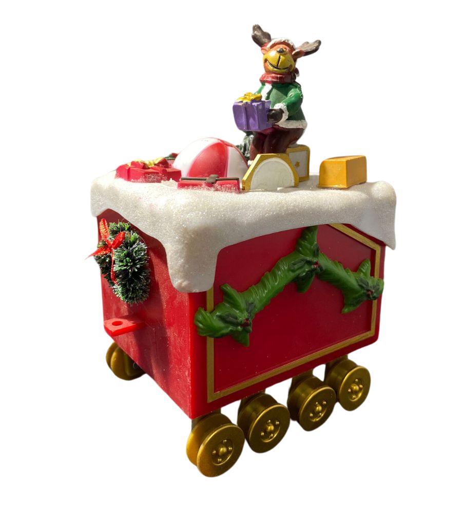 Trenino Natalizio per Albero di Natale Pista ø 135cm Locomotiva 46x14 Luci Suoni