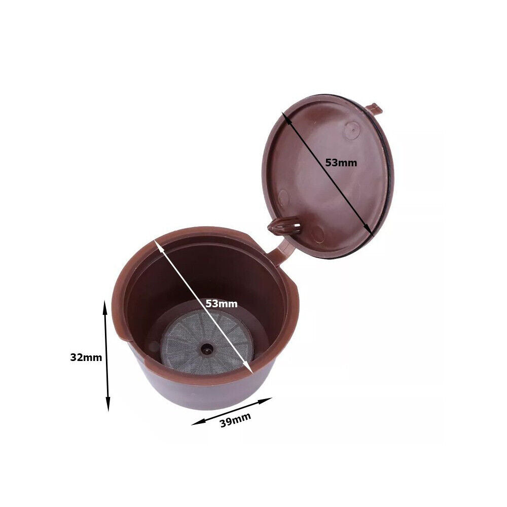 Set 5 Capsule Caffe' Riutilizzabili DOLCE GUSTO con Spazzola e Dosatore