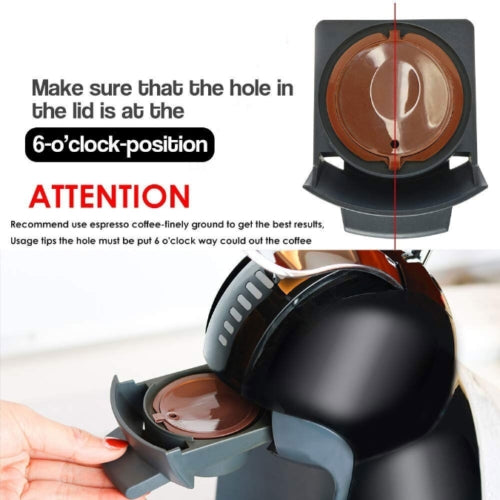 Set 5 Capsule Caffe' Riutilizzabili DOLCE GUSTO con Spazzola e Dosatore