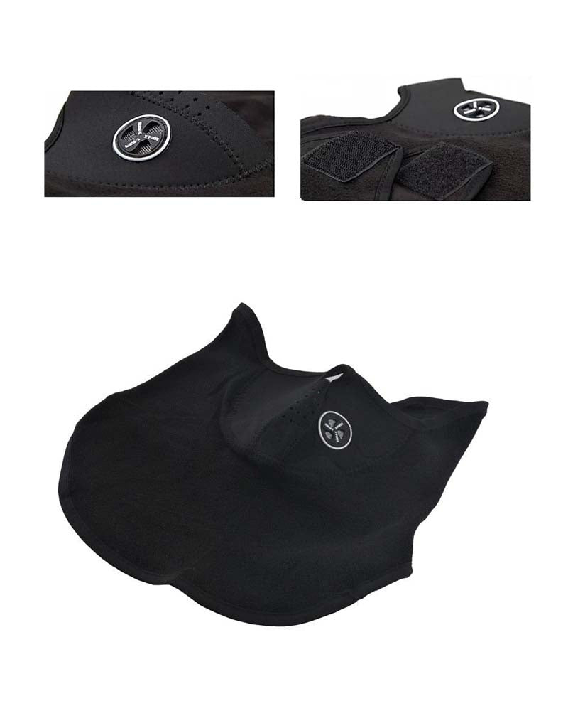 Maschera Protettiva Viso Antivento Moto Sotto Casco Sci Nero Unisex Neoprene