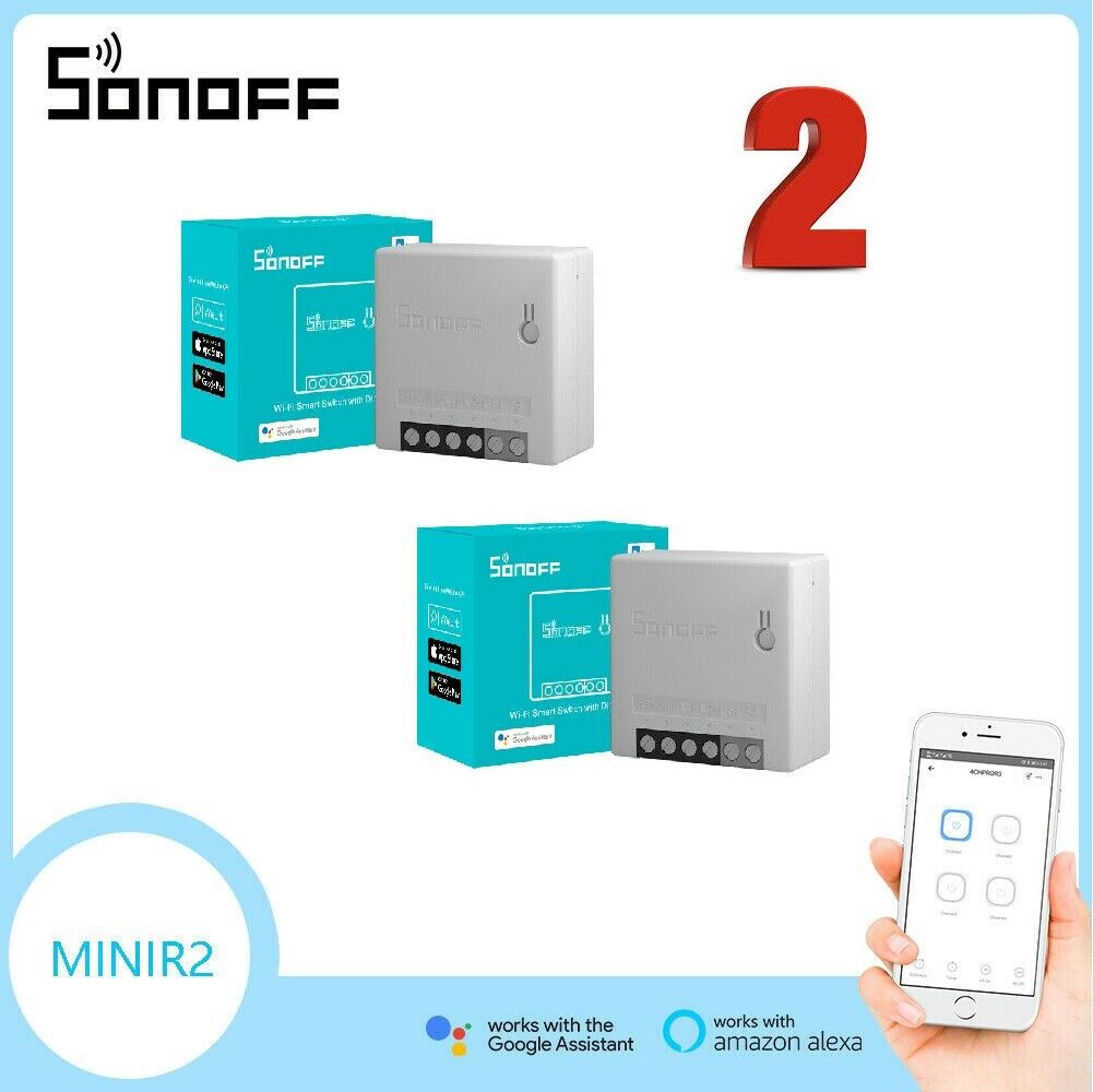 2 Sonoff Mini R2 Smart Switch WIFI APP Domotica Ios Alexa Google Home –  Fair Shoponline