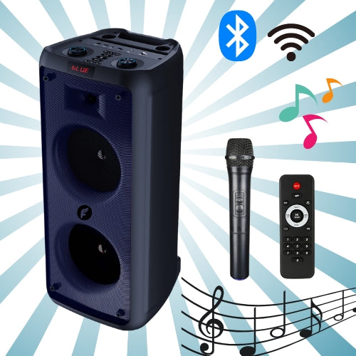 Cassa Bluetooth Carrellata TWS Altoparlante LED Portatile Microfono Telecomando
