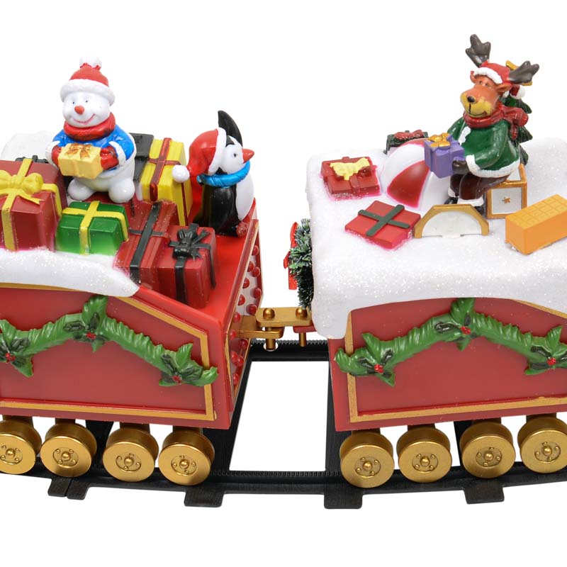 Trenino Natalizio per Albero di Natale Pista ø 135cm Locomotiva 46x14 Luci Suoni