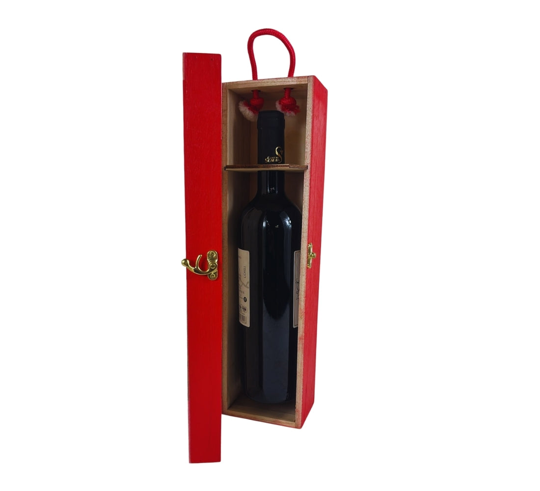 Cassetta Portabottiglie in Legno Natalizio Scatola Bottiglie Vino Decorato